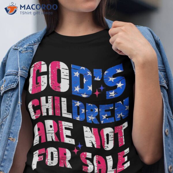 God’s Children Are Not For Sale Wavy American Flag Shirt