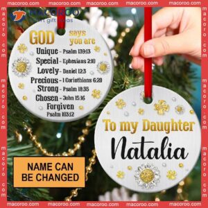 God Says You Are A Custom Name Christmas Ceramic Ornament