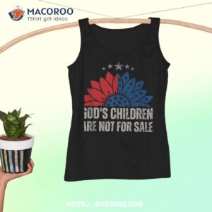 gods children are not for sale funny sunflower american flag shirt tank top