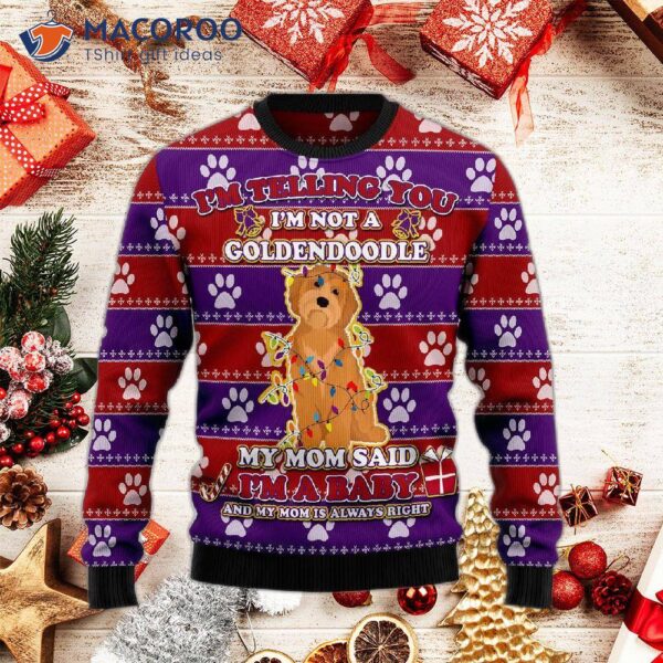 Golden Doodle Baby’s Ugly Christmas Sweater