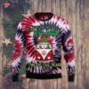 Golden Doodle Tie-dye Ugly Christmas Sweater