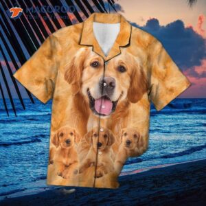 Golden Retriever-brown Hawaiian Shirts