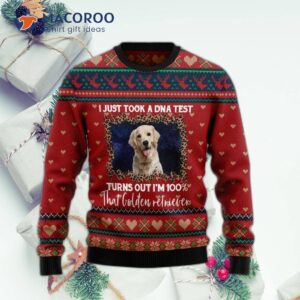 Golden Retriever Dna Ugly Christmas Sweater