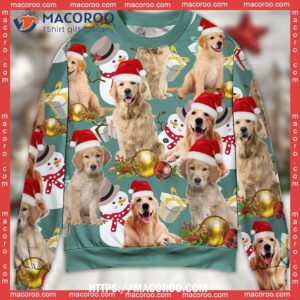 golden retriever merry christmas sweater ugly christmas 2