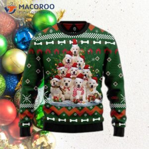 Golden Retriever-patterned Ugly Christmas Sweater