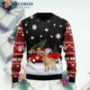 Golden Retriever Red Truck Ugly Christmas Sweater
