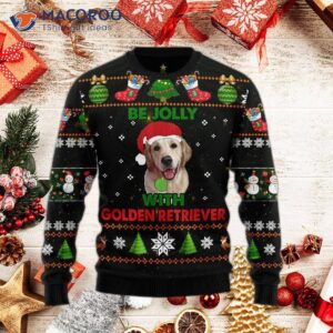 Golden Retriever’s Jolly Ugly Christmas Sweater