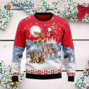 Golden Retriever Santa Claus Ugly Christmas Sweater