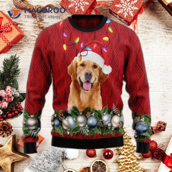 Golden Retriever Ugly Christmas Sweater