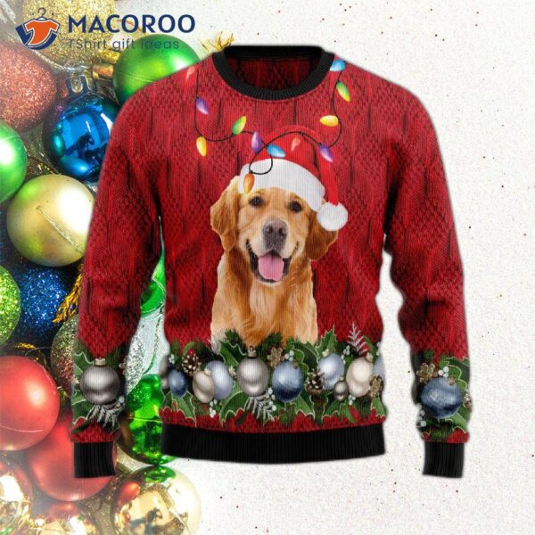 Golden Retriever Ugly Christmas Sweater