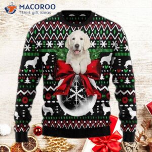 Golden Retriever Ugly Christmas Sweater Dog Ball