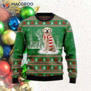 Golden Retriever Ugly Christmas Tree Sweater