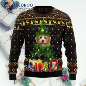 Goldendoodle Pine Ugly Christmas Sweater