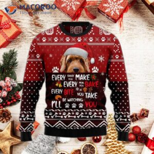 Goldendoodle Will Be Watching You Ugly Christmas Sweater
