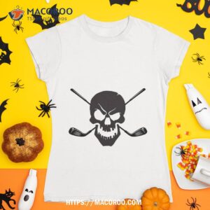 Golf Skeleton Vintage Golfplayer Golfing Spooky Skull Bones Shirt