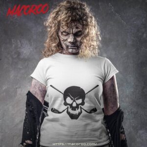 Golf Skeleton Vintage Golfplayer Golfing Spooky Skull Bones Shirt