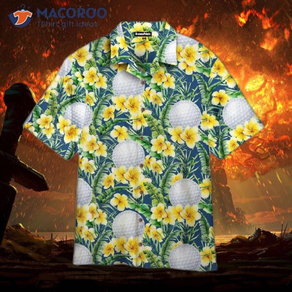 Golf Tropical Frangipani Flowers, Hawaiian Shirts For Men And Women Hw1236
