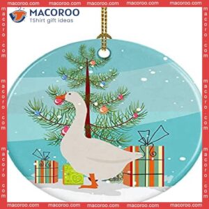 Goose Christmas Ceramic Ornament