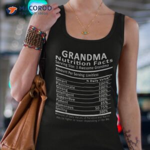 grandma nutrition facts halloween thanksgiving christmas shirt tank top 4