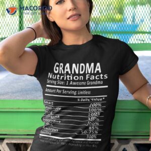 grandma nutrition facts halloween thanksgiving christmas shirt tshirt 1