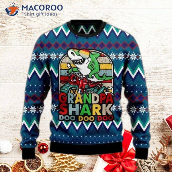 Grandpa Shark’s Ugly Christmas Sweater