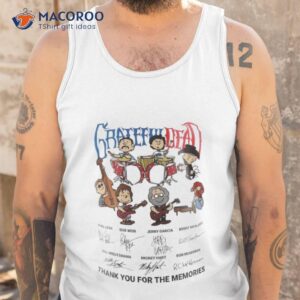 grateful dead peanuts thank you for the memories signatures shirt tank top