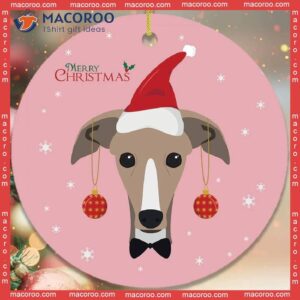 Grayhound Christmas Ceramic Ornament