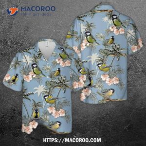 Great Tit Bird Hawaiian Shirt