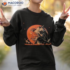 great vintage witch and moon halloween design shirt sweatshirt 2