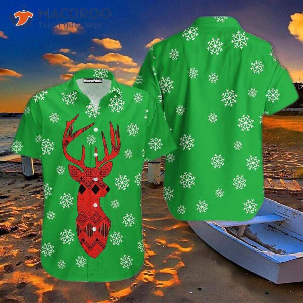 Green Christmas Hawaiian Shirts