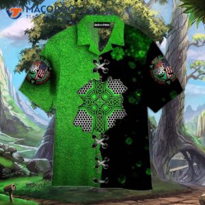 Green Clover Irish St. Patrick’s Celtic Knot Hawaiian Shirts