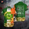 Green Clover Lucky Irish Flag St. Patrick’s Day Hawaiian Shirts