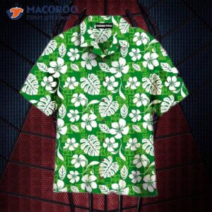 Green Seamless Tropical Hawaiian Shirts