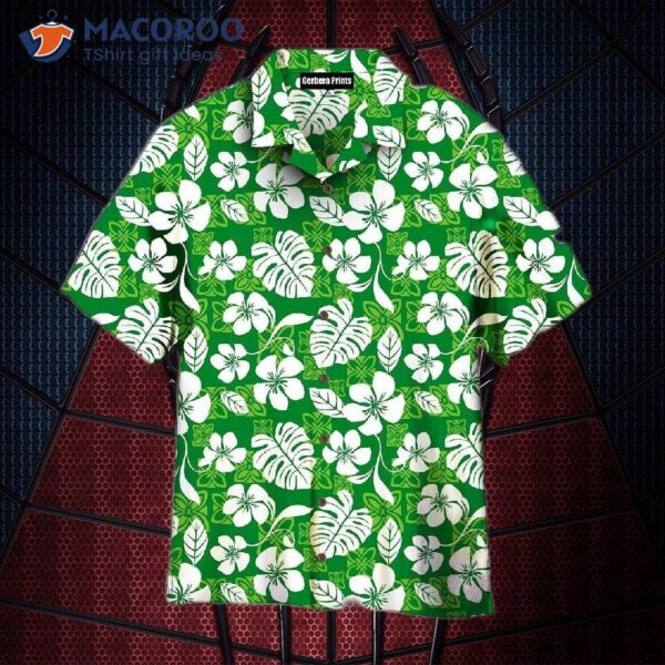 Green Seamless Tropical Hawaiian Shirts