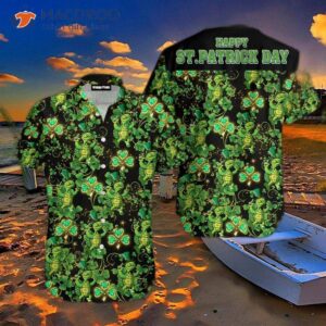 green shamrock turtle happy st patrick s day hawaiian shirts 1