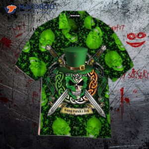 Green Skull Saint Patrick’s Day Hawaiian Shirts