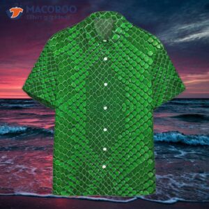 Green Snake-skin Hawaiian Shirts