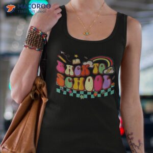 groovy back to school teacher student first day of shirt tank top 4