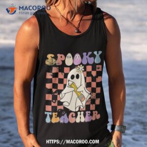 groovy halloween spooky teacher shirt spooky gifts tank top