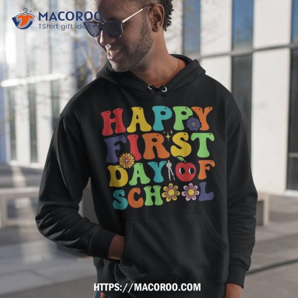 Groovy Happy First Day Of School Back To School Teachers Shirt