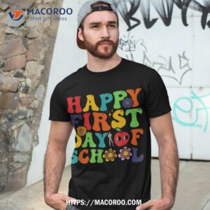 groovy happy first day of school back to school teachers shirt tshirt 3