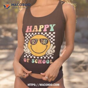 Groovy Happy First Day Of School Teacher Kids Back To School Shirt