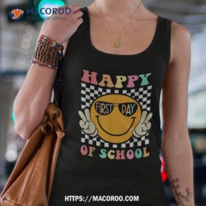 groovy happy first day of school teacher kids back to school shirt tank top 4