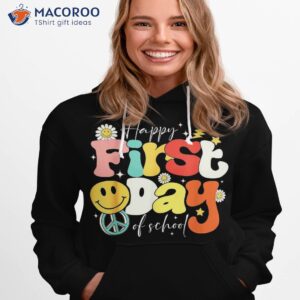 groovy happy first day of school teacher kids back to shirt hoodie 1