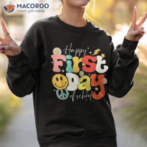 groovy happy first day of school teacher kids back to shirt sweatshirt 2