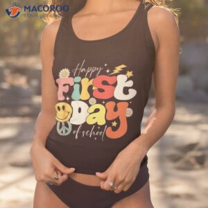 Groovy Happy First Day Of School Teacher Kids Back To Shirt