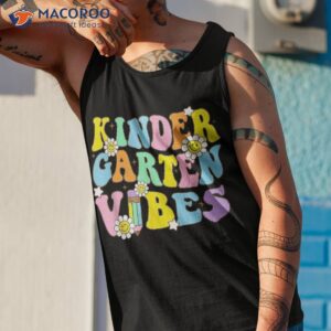 groovy hello kindergarten vibes retro teacher back to school shirt tank top 1