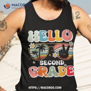 groovy hello second grade team 2nd back to school kids shirt tank top 3