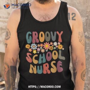 groovy school nurse retro colorful design nursing shirt tank top