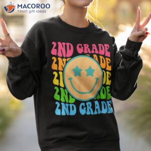 groovy second grade vibes face retro teachers back to school shirt sweatshirt 2